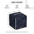 thumbnail image 4 of Cauagu Copper-Gold Gloss Outline Navy Dark Blue Print Tissue Box Cover,Leather Square Holder - Decorative Holder/Organizer for Bathroom, Night Stands, Office Desk & Car 5"X5"X5", 4 of 7