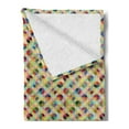 thumbnail image 2 of Geometric Soft Flannel Fleece Throw Blanket, Circular Tile Arrangement Abstract Modern Design Rainbow Colored Illustration, Cozy Plush for Indoor and Outdoor Use, 50" x 60", Multicolor, by Ambesonne, 2 of 5