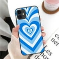 thumbnail image 2 of Compatible with iPhone 8 Plus Case Blue Heart Print Cute Blue Heart Pattern Case for Women Girl Full Camera Protective Soft TPU Shockproof Phone Cover for iPhone 8 Plus, 2 of 11