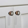 thumbnail image 2 of Mascot Hardware CK103 1.3 in. Embossed Flower Dark Brown Cabinet Knob, Pack of 5, 2 of 3