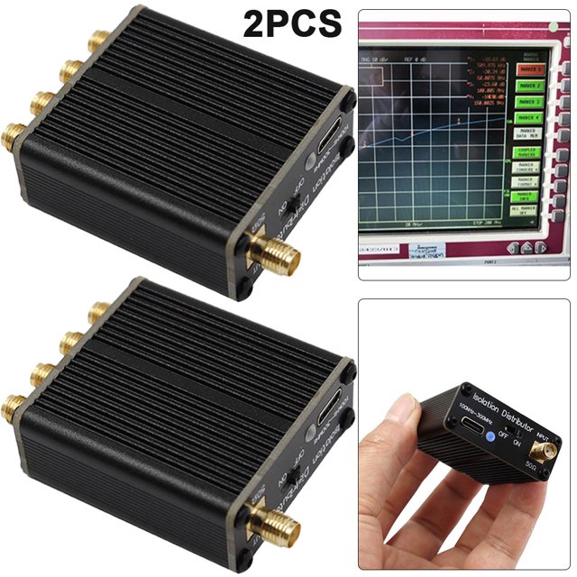 Divisor Aislamiento RF Activo Fuente Señal SDR GPSDO para Antena Radio 2 Uds.