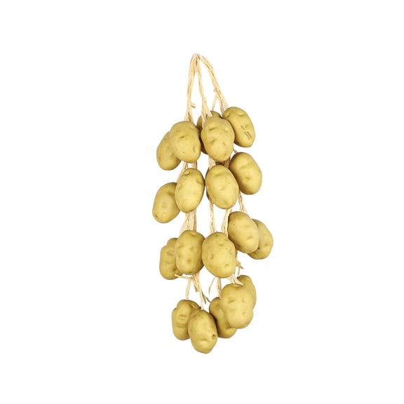 5Pcs Artificial Potato String Decoration Lifelike Potato Decor for Home Kitchen, Fall Harvest Festival Whimsical Touch and Educational Use - Thanksgiving Autumn Farmhouse Decoration