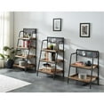 thumbnail image 3 of Bowery Hill Industrial Metal 3-Shelf Bookcase in Sand Black Finish, 3 of 5