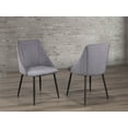 thumbnail image 2 of Chaises en Velours Gris (2 Chaises), 2 of 2