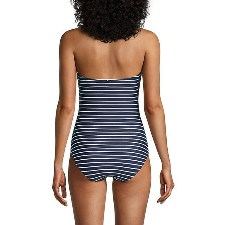 Tommy Hilfiger SKY CAPTAIN Striped Halterneck One Piece Swimsuit US 8 Halter women Female