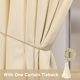 thumbnail image 4 of Cortinas de exterior Uxcell para patio impermeables, 110W x 108L pulgadas, cortinas pesadas para gazebo al aire libre, porche, luz solar [Crema, con ojales], 4 of 7