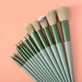 thumbnail image 2 of brush makeup brush set concealer brush foundation brush blush brush makeup brush gift set contour makeup kit for beginners (Green 13-piece set), 2 of 4