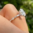 thumbnail image 2 of Cora Jewellery 2.75CT Oval Moissanite Hidden Halo Engagement Ring For Women , 10K Yellow Gold, 2 of 5