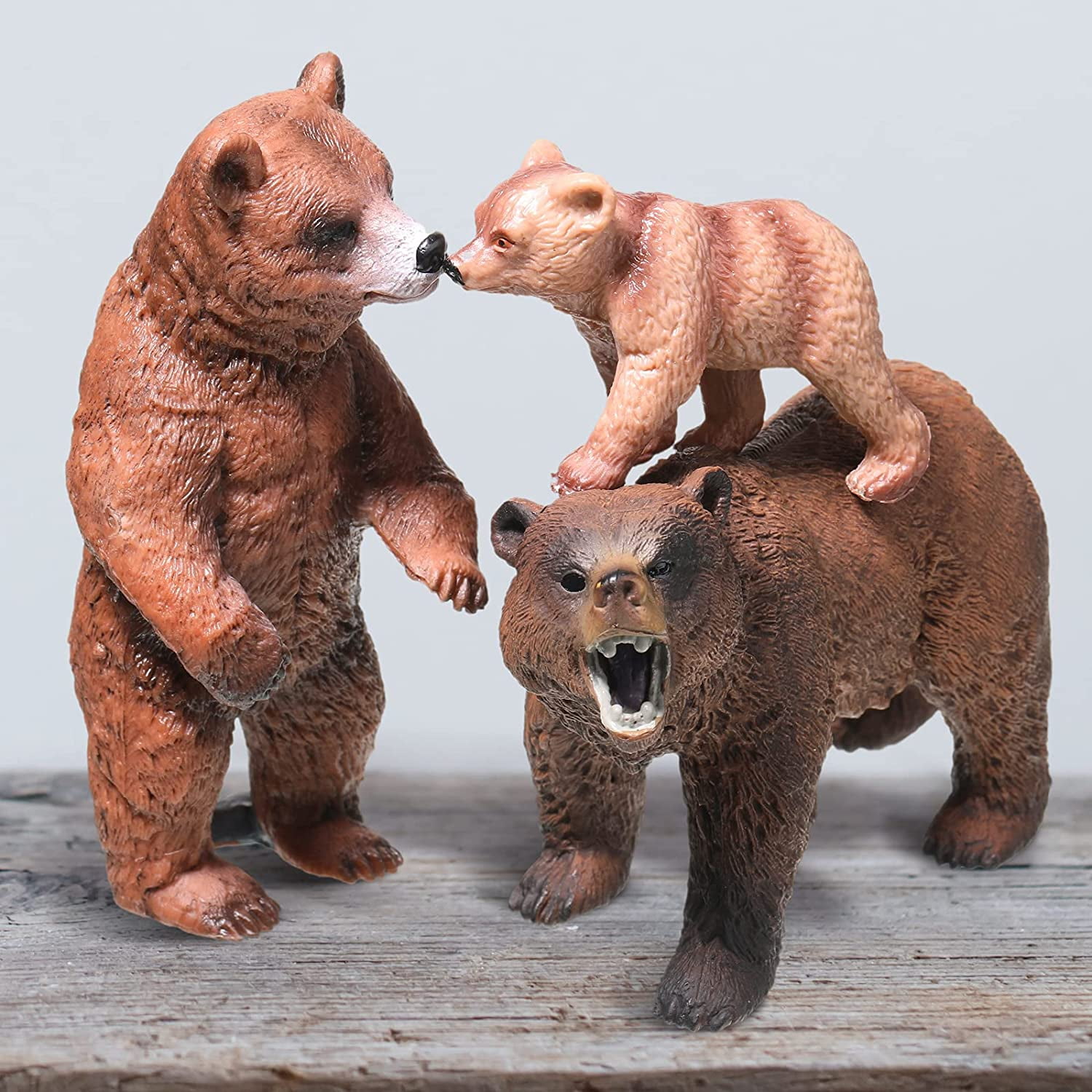 Gemini & Genius Orangutan Toy Figurines – 2-Piece Set With Moveable Arms, Realistic Jungle Animal Figures For Kids
