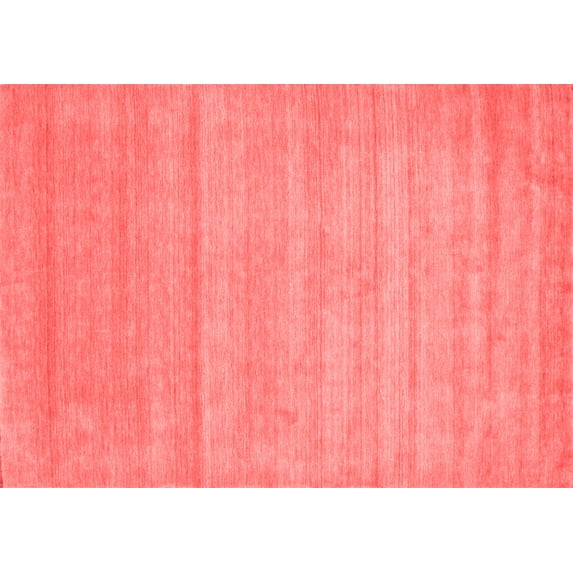 Ahgly Company Indoor Rectangle Abstract Red Contemporary Area Rugs, 7' x 10'