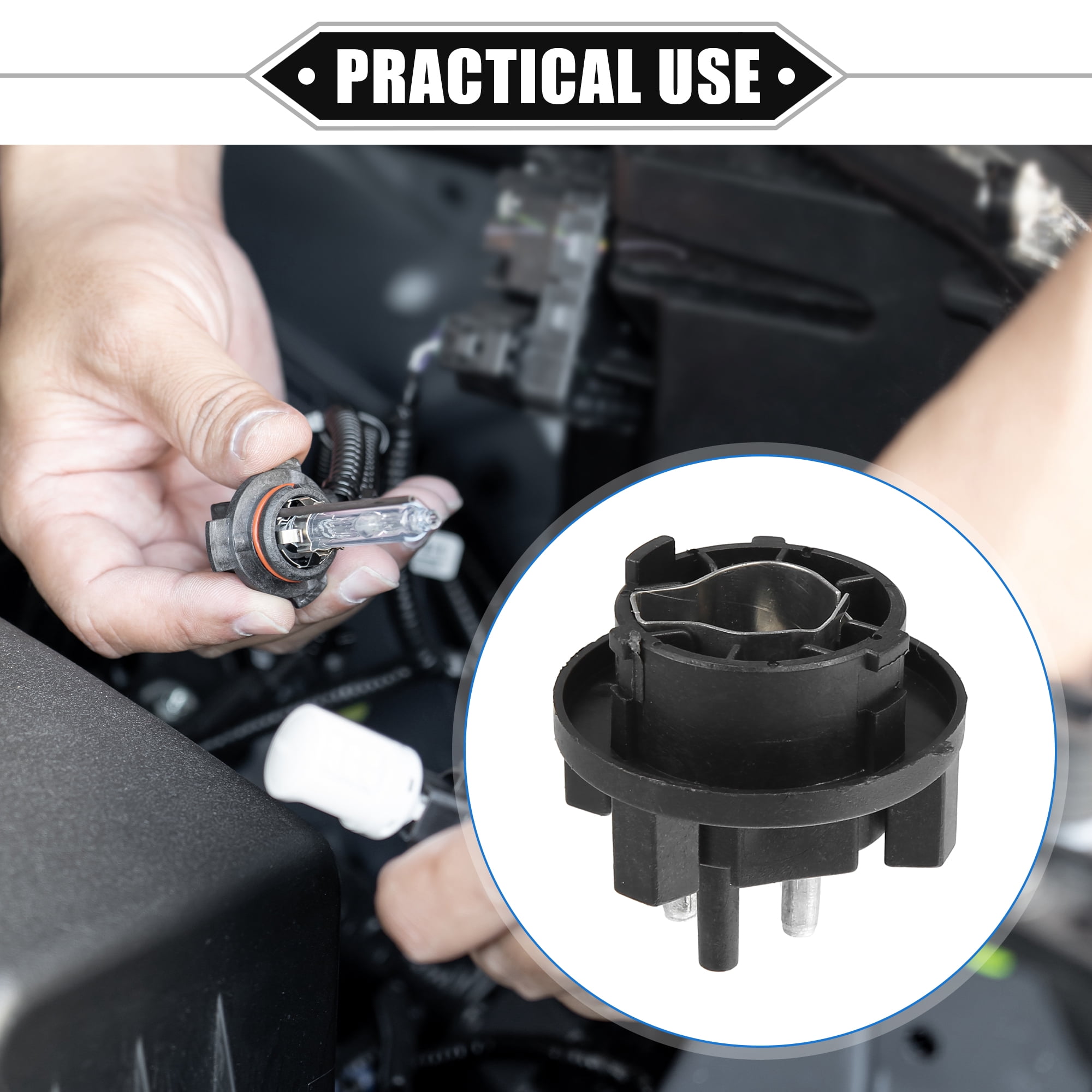 Unique Bargains Turn Signal Light Socket for Mercedes-Benz CLK 320 1998-2003 Plastic Black