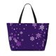 thumbnail image 2 of Fotbe Crystal Purple Snowflake Bolsa de Viaje para Playa - Resistente al Agua, Bolsa Tote de Gran Capacidad y Ligera con 7 Bolsillos para Mujeres y Hombres, 2 of 7