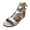 Silver, variant on Womens Open Toe Caged Gladiator Ankle Sandals Rhinestone Hollow Out Flats Glitter Beach Shoes