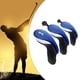 thumbnail image 4 of Golf Club cabeza Recubrimientos para maderas de calle Conductor híbridos, 3 cantidad de Long Hals malla Golf Club cubrirse la cabeza con Set Nº interc Azul Macarena Cubiertas de cabeza de golf, 4 of 7