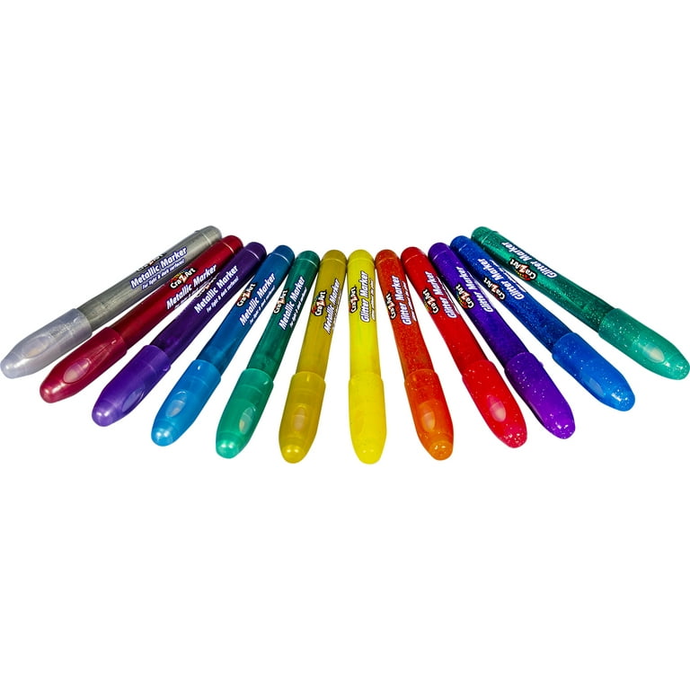  VAMOSEEHI Glitter Markers, 12 Colors Premium Metallic