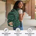 thumbnail image 4 of FUIALDOLG Hedgehog Math Print School Bag with Multi-Pocket, Breathable Lightweight 17" Bookbag for Travel Middle School, 4 of 9