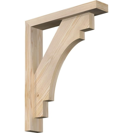 

Ekena Millwork 3 1/2 W x 18 D x 22 H Merced Block Smooth Bracket w/ Offset Brace Douglas Fir