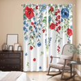 thumbnail image 3 of Kitchen Curtains 84 Inch Length 2 Panels, Independence Day Grommets Window Treatment Curtain, Eucalyptus Leaves Country Flowers Thermal Curtains Drapes for Living Room/Bathroom, 3 of 9
