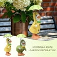 thumbnail image 1 of Bonito pato para decoración de jardín con paraguas desmontable, escultura en miniatura para habitación, figuritas para el hogar para niños, jardín LingWen 8390614604711, 1 of 1