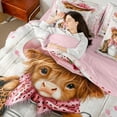 thumbnail image 4 of Homewish Teenagers Floral Animal Highland Cow Twin Bedding Sets 7-Piece,Western Cowgirl Bedding Comforter Set Microfiber,Leopard Boots Hat Breathable Sheet Sets,Vinatge Breathable Home Decor, 4 of 8