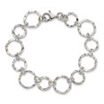 thumbnail image 4 of Sterling Silver Bracelet Fancy Women's mm 7.5 in, 4 of 5