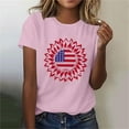 thumbnail image 4 of Sexlip Womens Swimsuit Set Circular Flag Print Cover Up Design Crew Neck Short Sleeve Flowy Silhouette Quick Dry Fabric for Beach Outings Pink L, 4 of 6