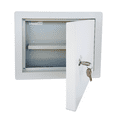 thumbnail image 6 of In-Wall Safe with Key Lock – Heavy-Duty Steel Lockable Hidden Wall Compartment for Secure Storage, Wall Safe Box for Jewelry, Cash, and Documents – 15.75-Inch Exterior Width, White, 6 of 9