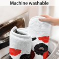 thumbnail image 3 of Pioneer Flower Floral Print Pattern Bathroom Rugs Mat, Non Slip Microfiber Bathroom Rug with Rubber Backing, Soft Mats for Bathroom Floor Tub Shower, 17"x47", 3 of 3