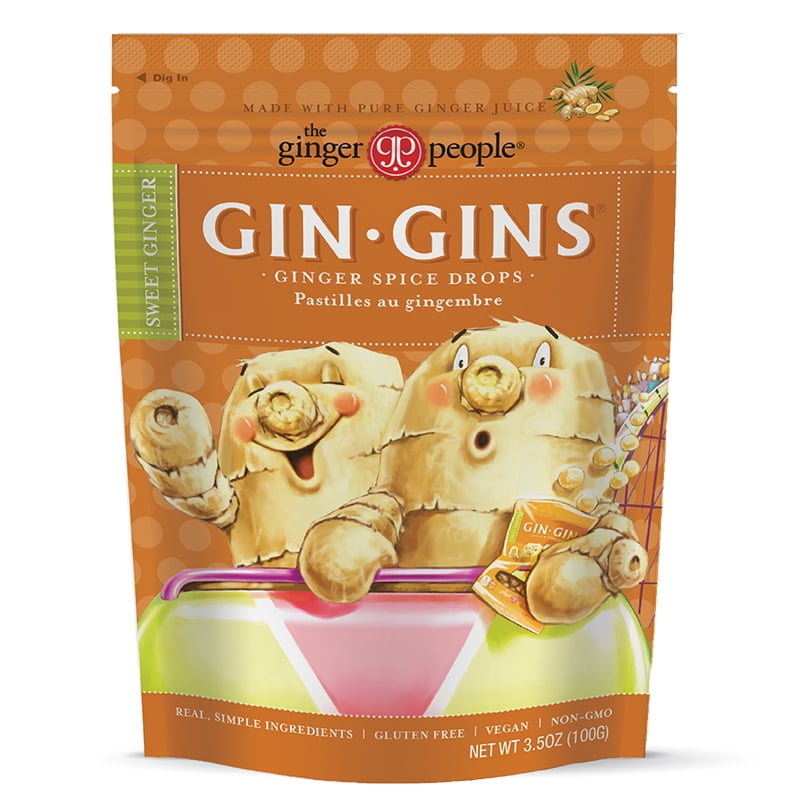 Gin Gins GlutenFree Sweet Ginger Candy, 3.5 Oz