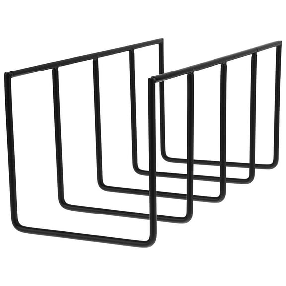 HEMOTON Organiser Vinyl Record Rack Magazine Rack Office 26X12CM Black