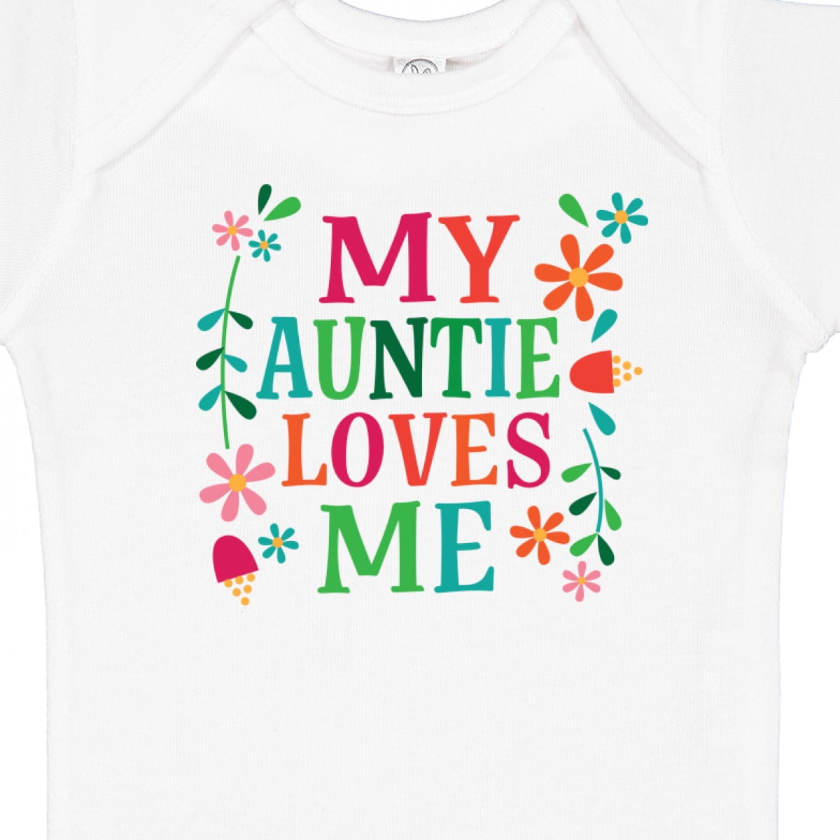 Inktastic My Auntie Loves Me Girls Girls Baby Bodysuit