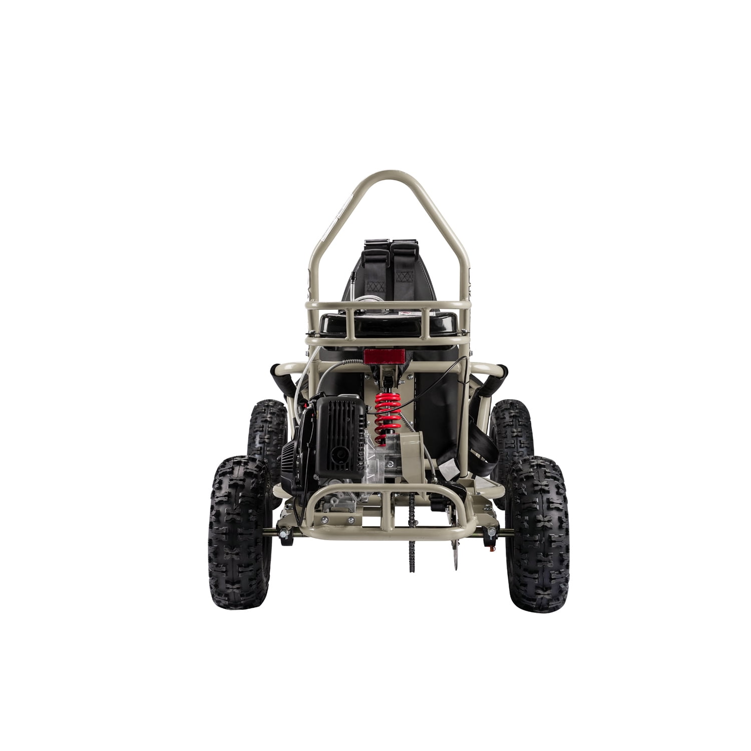 SYX MOTO GK-49A 50cc 4 Stroke Gas Powered Kids Ride on 1-Seater Go Kart, Cement Grey
