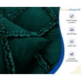 thumbnail image 3 of HNB Store 3pc Duvet Cover Set | 600 TC Egyptian Cotton | King/Cal King Size Duvet Cover with 2 Pillowcases | Teal | Diamond Ruffle, 3 of 7
