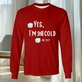 thumbnail image 6 of Feancey Big and Tall T Shirts for Men Yes I'm Still Cold Print Graphic Tees Crew Neck Casual Long Sleeve Tshirt Cool Streetwear Tee Shirt Wine S, 6 of 6