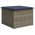 thumbnail image 3 of vidaXL Garden Sofa Set with Cushion 6 pcs Grey Poly rattan, 3 of 5