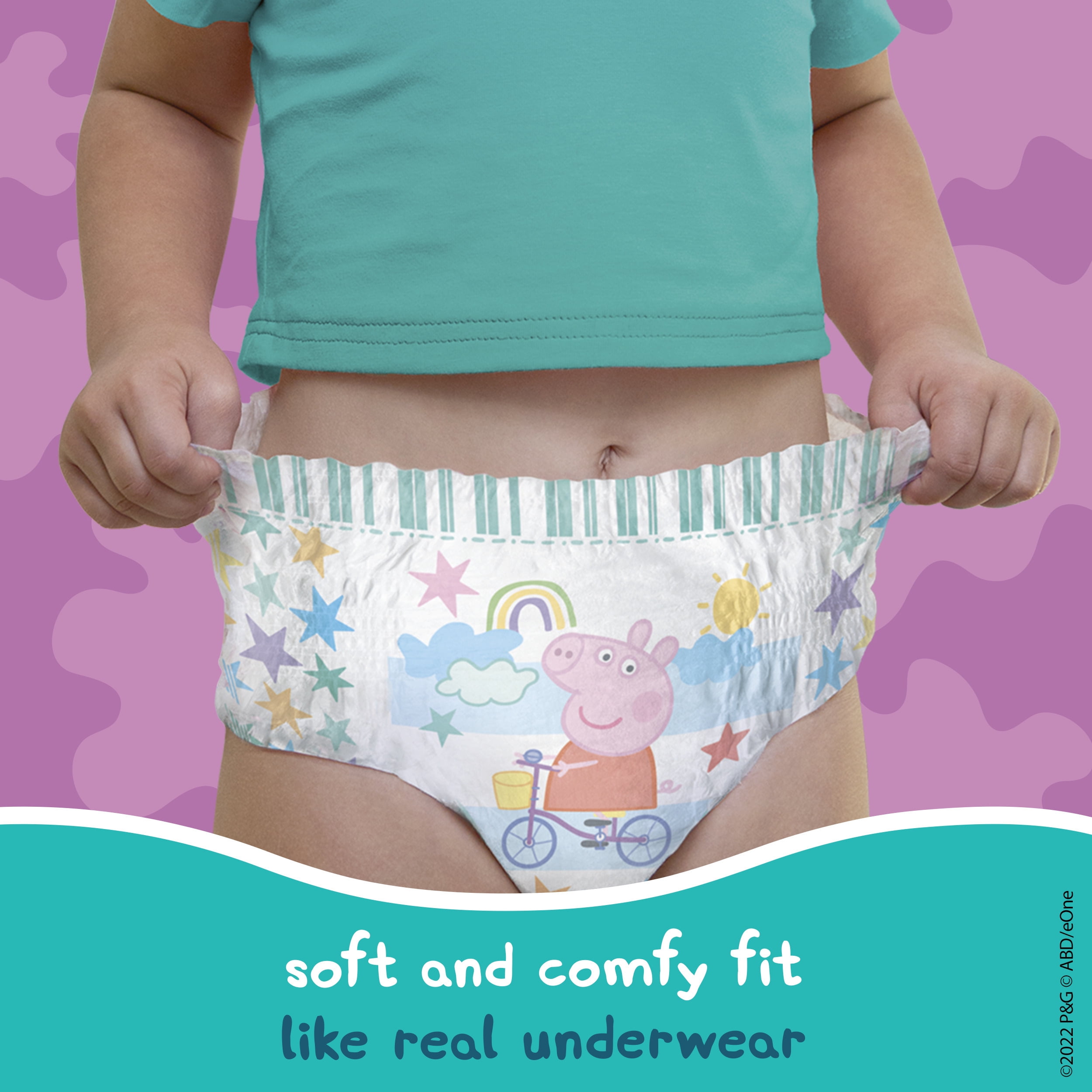 Pampers Easy Ups Toddler Girls Training Pants Peppa Pig, Size 3T-4T, 76 Ct  (Select for More Options)