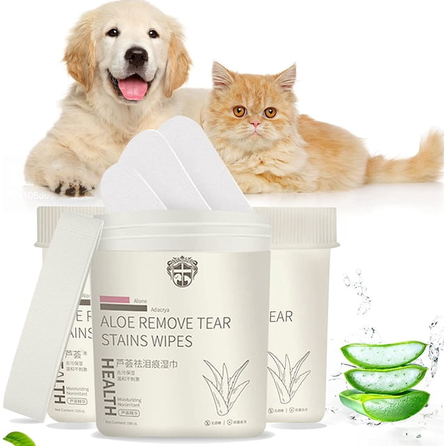 Toallitas para ojos de perro, toallitas para marcas de lágrimas de mascotas, toallitas húmedas para marcas de lágrimas de perros, limpiador para