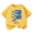 a-122Yellow21, variant on Kids Crew Round Neck Regular Short Sleeve Letter Block Print T-Shirt Soft Loose Summer Daily Tee Tops For Toddler Boys Girls Soft Tops Yellow 2-3 Years