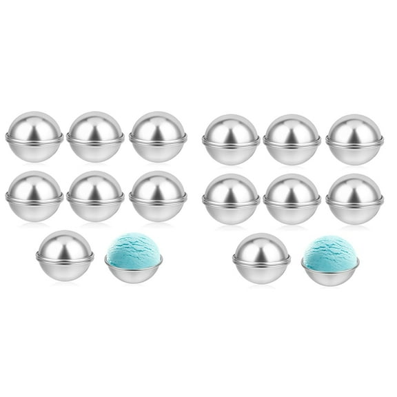 16 Pcs Bath-Bomb Molds 6.5cm DIY Metal Bath-Bomb Crafting Mould Bath-Bomb Making Kit Bath-Bomb Soap Making Kit