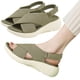 thumbnail image 1 of Sandalias Punta Abierta Plataforma Cuña para Mujer Transpirables Viajes Al Aire Libre, 1 of 9
