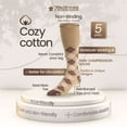 thumbnail image 3 of 7BigStars Kingdom Men's Diabetic Seamless Cotton Mid Calf Socks - 5 Pack XLarge - Argyle, Stripe, Geometric Pattern - Sock Size 13-15 Shoe Size 12-15 XL Khaki, Brown, 3 of 10