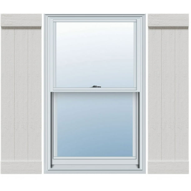 16 1/8"W X 41"H Rustic Three Board Joined BoardNBatten Faux Wood