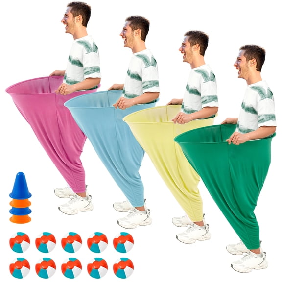 LINFANG Granny Pants Yard Game Party Rush Team Relay Household Reunion Game Set Reusable Washable Foldable for All Ages