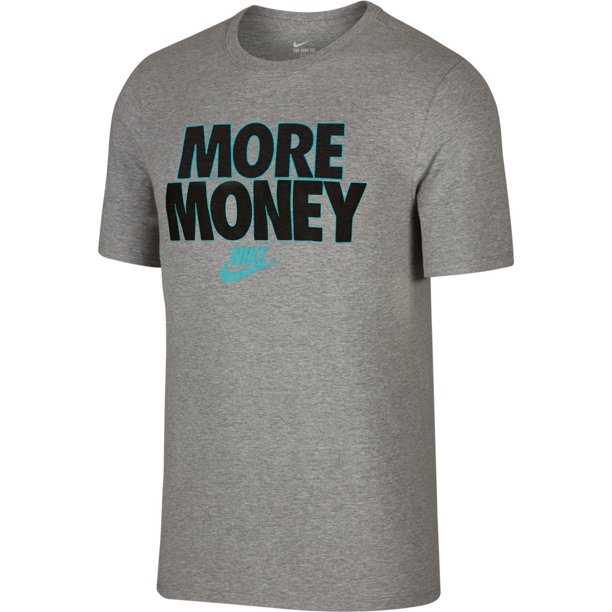 Nike Mens More Money Graphic playera, gris, XX-Large