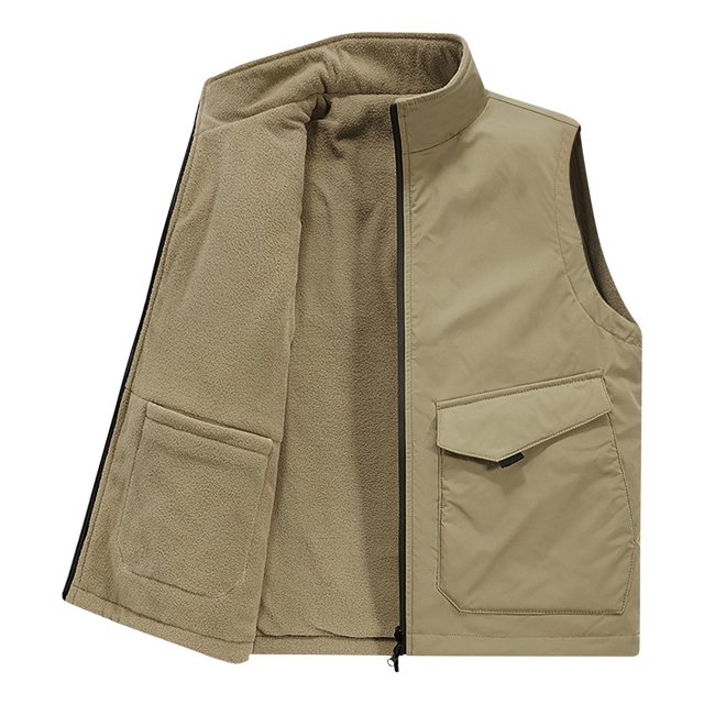 SDNall Men S Tank Top Mens Thin Workwear Solid Color Stand Collar Sleeveless Jacket Tank Tops