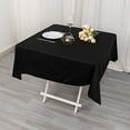 thumbnail image 6 of BalsaCircle 54x54 in Black Premium Scuba Polyester Square Tablecloth Party Linens Events Decorations Supplies, 6 of 8