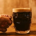 thumbnail image 4 of Glass Dimpled Stein Beer Mug with Large Handle - 18 oz. , Dishwasher Safe , For All Beverages, 4 of 4