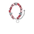 thumbnail image 2 of Silvertone Sister Eternity Ring Red Christmas Bead Bracelet, 2 of 4