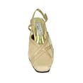 thumbnail image 2 of FLORAL Joy Women's Wide Width Pointed Toe Mesh/Satin Upper Slingback Dress Shoes for Dinner, Prom or Work GOLD 8, 2 of 6