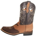 thumbnail image 2 of Men's Genuine Leather Western Boot Square Toe Rodeo Cowboy Boot, 2 of 4